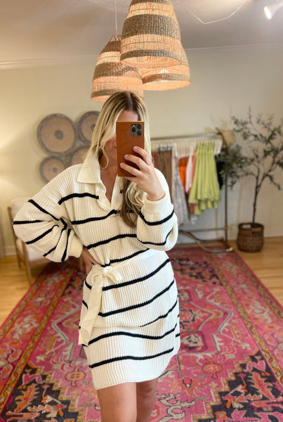Spring Striped Sweater Dress