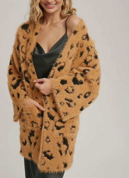 Furry Leopard Cardi