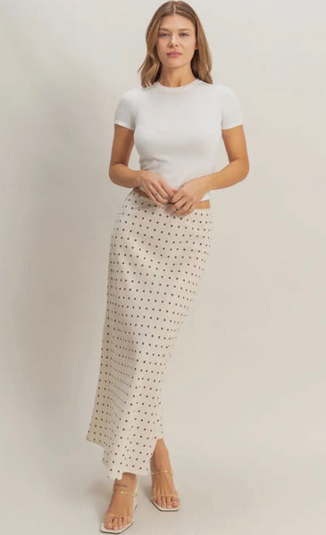 Polka Dot A Line Skirt