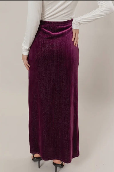 Plum Midi Skirt