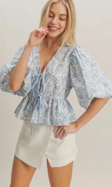Floral Peplum Top