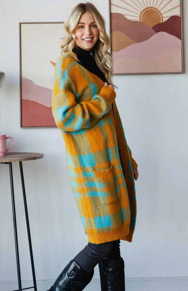 Golden Long Cardi Sweater