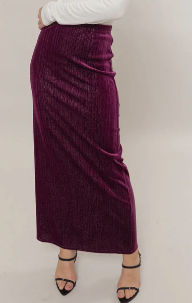 Plum Midi Skirt