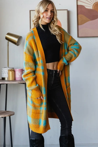 Golden Long Cardi Sweater