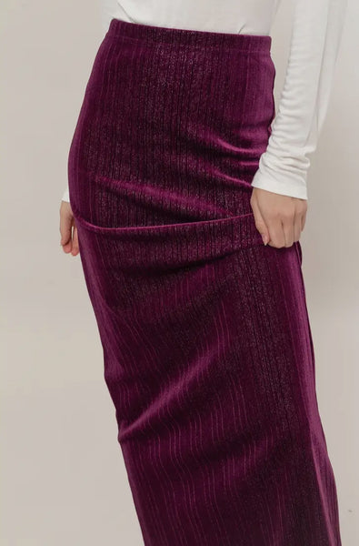 Plum Midi Skirt